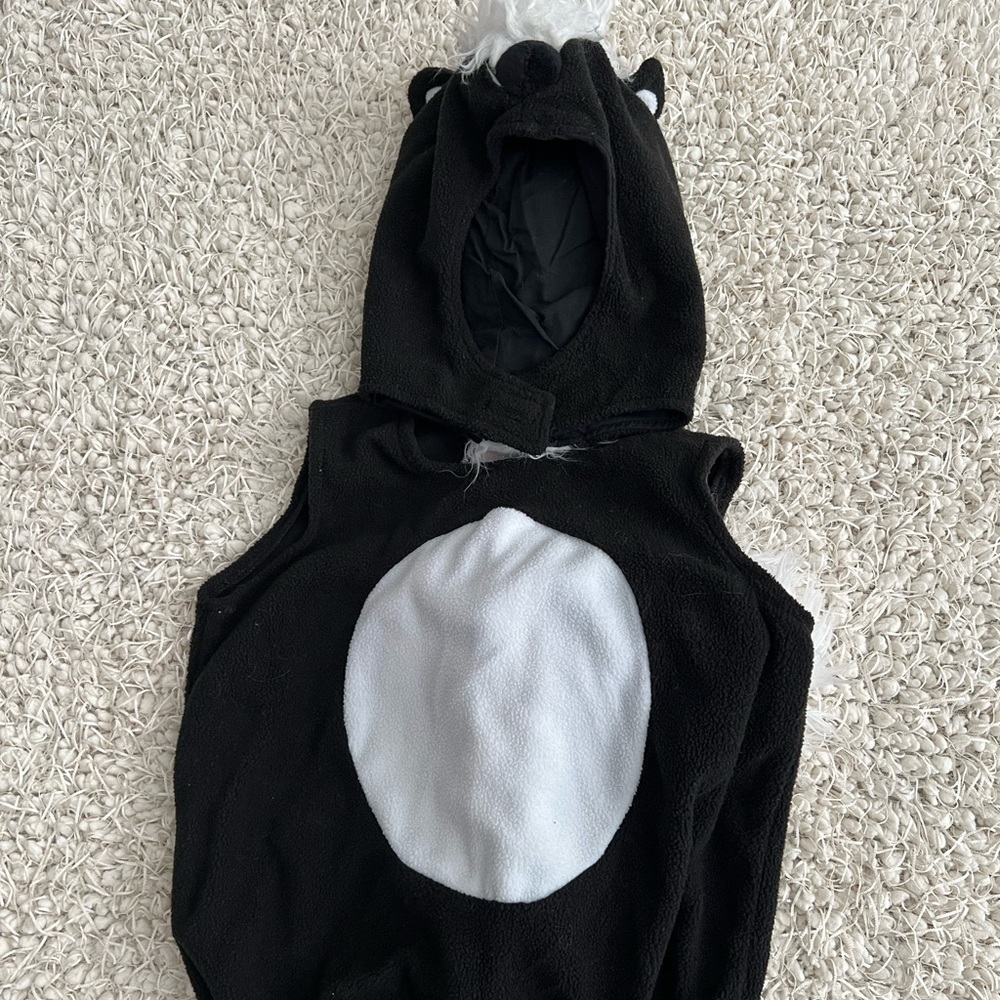 Like new Pottery Barn Kids skunk costume 12-24 months